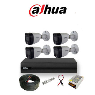پکیج 4 دوربین مداربسته حرفه ای دید درشب رنگی داهوا سری هوشمند HAC_HFW1209CP_LED