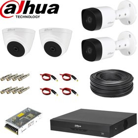 پکیج دوربین مداربسته 4 کانال 5 مگ داهوا سری هوشمندB2A51P
